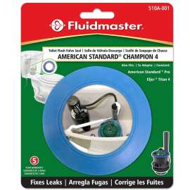 FLUIDMASTER 510A-001-P10 Toilet Flush Valve Seal, 2.75 in ID x 4.3 in OD Dia, Rubber, Blue