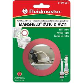 FLUIDMASTER 510M-001-P10 Toilet Flush Valve Seal, For: Mansfield #210, #211 Flush Valves