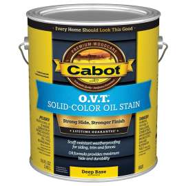 Cabot O.V.T. 140.0006507.007 Oil Stain, Flat, Deep Base, Liquid, 1 gal