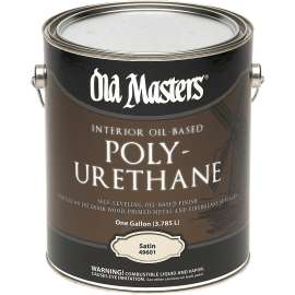 Old Masters 49601 Polyurethane, Satin, Liquid, Clear, 1 gal, Can