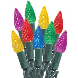 Sylvania Light Cord, Spool, LED, C6, Multi, 100 Ct