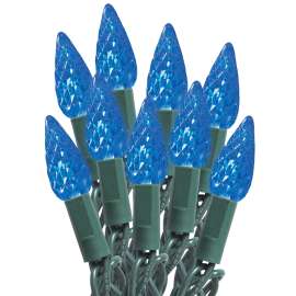 Sylvania Light Cord, Spool, LED, C6, Blue, 100 Ct