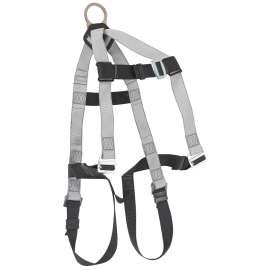 SAFETY WORKS FP2501D Hybrid Econo Harness, 400 lb, Polyester Webbing, Black/Gray