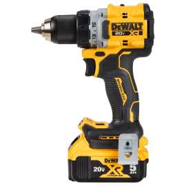 DeWALT XR Series DCD800P1 Drill Driver Kit, Battery Included, 20 V, 5 Ah, 1/2 in Chuck, Keyless, Ratcheting Chuck
