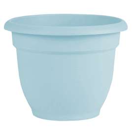 Bloem Ariana Series AP0637 Planter, 6-1/2 in W, 6-1/2 in D, Round, Plastic, Misty Blue