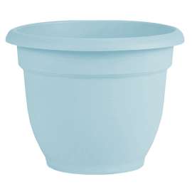 Bloem Ariana Series AP1037 Planter, 10.8 in W, 10.8 in D, Round, Plastic, Misty Blue