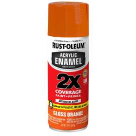 RUST-OLEUM AUTOMOTIVE 271921 Acrylic Enamel, Gloss, Orange, 12 oz, Can