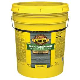 Cabot 1300 Series 140.0001306.008 Exterior Stain, Semi-Transparent, Neutral Base, Liquid, 5 gal, Pail