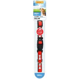 RUFFIN'IT 39941 Adjustable Dog Collar, 10 to 16 in L Collar, 5/8 in W Collar, Jacquard/Nylon