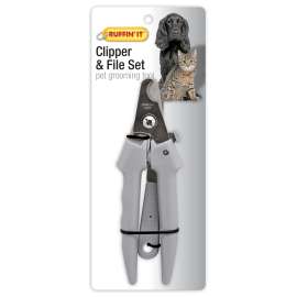 RUFFIN'IT 19701 Clipper and File Set, Soft-Grip Handle