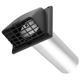 Imperial VT0741 Preferred Vent Hood with Guard, 7.1 in W Hood, 3.8 in D Hood, 6.3 in H Hood, 4 in Duct, Plastic Hood