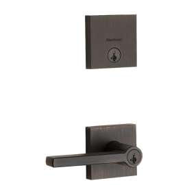 Kwikset Halifax Signature Series 991HFL SQT 514 RB Lever and Deadbolt, AAA Grade, Lever Handle, Keyed One Side Key, Zinc