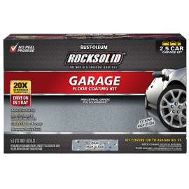 RockSolid Polycuramine 293513 Garage Floor Coating Kit, Extreme High-Gloss, Gray