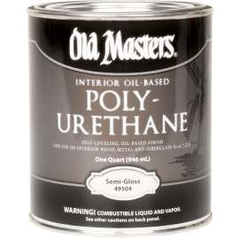Old Masters 49504 Polyurethane, Semi-Gloss, Liquid, Clear, 1 qt, Can