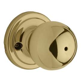 Weiser Huntington Series 9GA3310-016 Privacy Door Knob, 2-1/8 in Dia Knob, Brass
