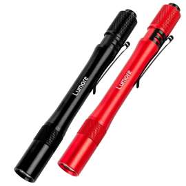 NEBO LUMORE 6886 Pen Light, AAA Battery, Alkaline Battery, LED Lamp, 100 Lumens, 84 m Beam Distance, Black/Red