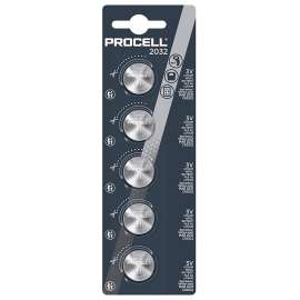 PROCELL PC2032 Coin Cell Battery, 3.2 V Battery, 265 mAh, Lithium Manganese Dioxide