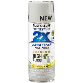 2X ULTRA COVER Painter's Touch 355060 Spray Paint, High-Gloss, Thunder Cloud, 12 oz, Aerosol Can