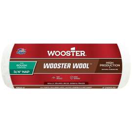 WOOSTER WOOL RR633-9 Roller Cover, 3/4 in Thick Nap, 9 in L