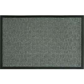 Fanmats 58777 Door Mat, 36 in L, 24 in W, Parquet Pattern, Gray