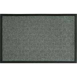 Fanmats 58775 Floor Mat, 30 in L, 18 in W, Parquet Pattern, Olefin Surface, Gray