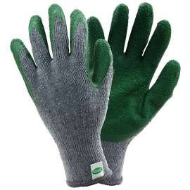 Scotts SC30501 L3P Coated Gloves, Men's, L, Elastic Knit Wrist Cuff, Latex Coating, Polyester Glove, Gray