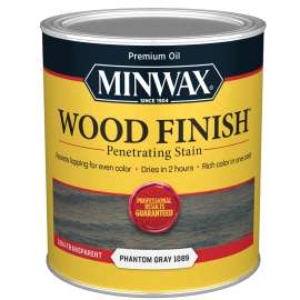 Minwax Wood Finish 118620000 Wood Stain, Phantom Gray, Liquid, 1 qt