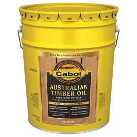 Cabot 3400 Series 140.0003400.008 Australian Timber Oil, Natural, Liquid, 5 gal, Pail