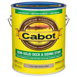 Cabot 140.0017444.007 Deck and Siding Stain, Driftwood Gray, Liquid, 1 gal