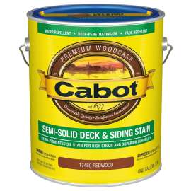 Cabot 140.0017480.007 Deck and Siding Stain, Redwood, Liquid, 1 gal