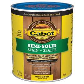 Cabot 17400 Series 140.0017406.005 Deck and Siding Stain, Neutral Base, Liquid