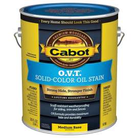Cabot O.V.T. 140.0006708.007 Oil Stain, Flat, Medium Base, Liquid, 1 gal