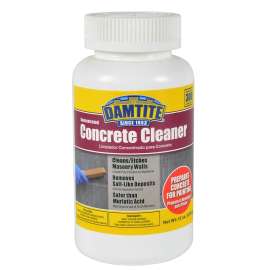 DAMTITE 09712 Concrete Cleaner, Solid, Odorless, Opaque White, 12 oz, Bottle