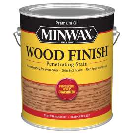 Minwax Wood Finish 710430000 Wood Stain, Sedona Red, Liquid, 1 gal, Can