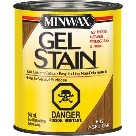Minwax 26023 Gel Stain, Aged Oak, Liquid, 946 mL