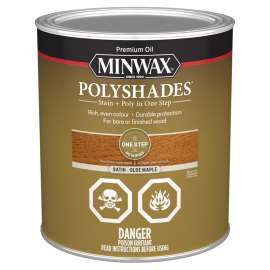 Minwax PolyShades 333034444 Polyurethane, Satin, Liquid, Olde Maple, 946 mL