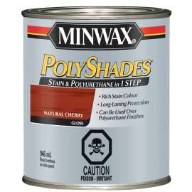 Minwax 349034444 Polyshades, Gloss, Liquid, Natural Cherry, 946 mL, Can