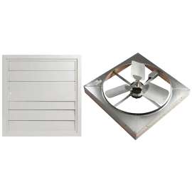 Master Flow WHFS24M Whole House Fan, 4500 cfm Air, Aluminum
