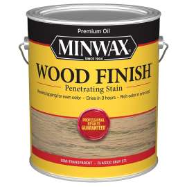 Minwax Wood Finish 710980000 Wood Stain, Classic Gray, Liquid, 1 gal, Can