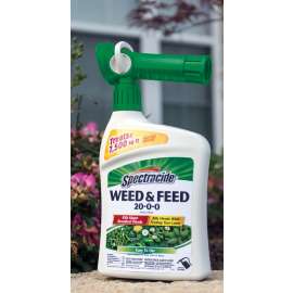 Spectracide HG-96262 Weed and Feed Killer, 32 fl-oz, Liquid, 20-0-0 N-P-K Ratio