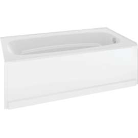 DELTA Classic 400 Series 40034R Shower Bathtub, 70 gal Capacity, 60 in L, 32-1/2 in W, 18 in H, Procrylic Acrylic, White