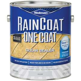 WOLMAN RainCoat 288339 Wood Sealer, Clear, Liquid, 1 gal, Can