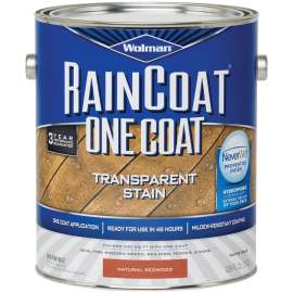 WOLMAN RainCoat 288340 Wood Sealer, Natural Redwood, Liquid, 5 gal, Can