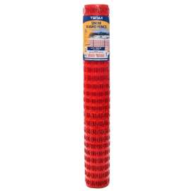 TENAX 89909104 Warning Barrier, 100 ft L, 3-1/2 x 1-1/2 in Mesh, HDPE, Orange