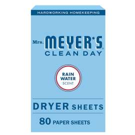 Mrs. Meyer's Clean Day 014248 Dryer Sheet, Lemon Verbena, 80