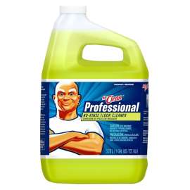 MR CLEAN 25045 Concentrated No-Rinse Floor Cleaner, 1 gal Jug, Liquid, Lemon, Light Yellow