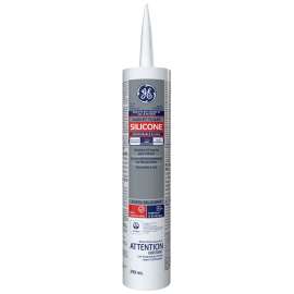 GE Silicone I SE1182 Tub and Tile Sealant, White, 10.1 oz