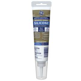 GE Silicone II SE2124 Window and Door Sealant, Clear, 65 deg F, 82.8 mL