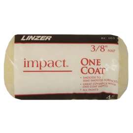 Linzer IMPACT RC103 0400 Roller Cover, 3/8 in Thick Nap, 4 in L, Polyester Cover