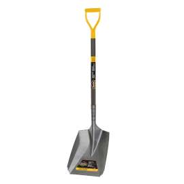 GARANT GPSS117DS Snow Shovel, 11.7 in W Blade, 11.7 in L Blade, Serrated Blade, Steel Blade, Wood Handle
